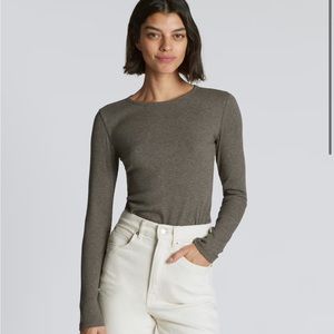 Everlane Supima® Micro-Rib Long-Sleeve Crew